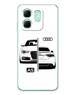 Чехол для Infinix Smart 9 с картинкой «Audi — контрастный дизайн»