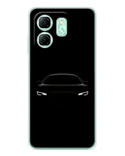 Чехол для Infinix Smart 9 с картинкой «Взгляд Audi в темноте»