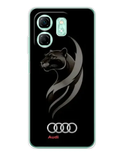 Чехол для Infinix Smart 9 с картинкой «Графика — пантера и Audi» Чехол для Infinix Smart 9 с картинкой «Графика — пантера и Audi»