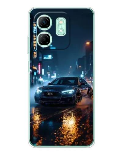 Чехол для Infinix Smart 9 с картинкой «Ночной город и Audi» Чехол для Infinix Smart 9 с картинкой «Ночной город и Audi»
