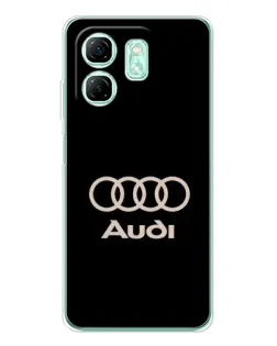 Чехол для Infinix Smart 9 с картинкой «Audi — золотой логотип»