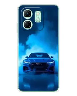 Чехол для Infinix Smart 9 с картинкой «Audi — голубая энергия»