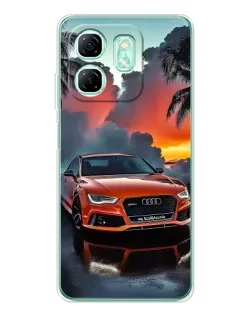 Чехол для Infinix Smart 9 с картинкой «Audi — закат»