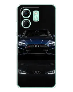 Чехол для Infinix Smart 9 с картинкой «Audi — ночное отражение»