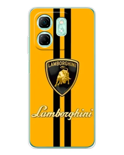 Чехол для Infinix Smart 9 с картинкой «Lamborghini Stripe желтый»