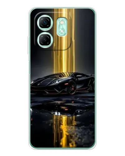 Чехол для Infinix Smart 9 с картинкой «Ночной Lamborghini драйв»