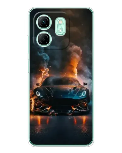 Чехол для Infinix Smart 9 с картинкой «Lamborghini дымная эстетика»