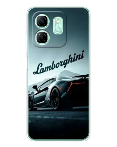 Чехол для Infinix Smart 9 с картинкой «Классическая надпись Lamborghini»