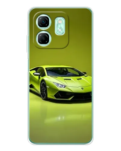 Чехол для Infinix Smart 9 с картинкой «Салатовый Lamborghini Huracan»