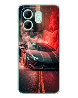 Чехол для Infinix Smart 9 с картинкой «Lamborghini красный дым» Чехол для Infinix Smart 9 с картинкой «Lamborghini красный дым»