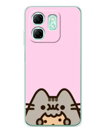 Чехол для Infinix Smart 9 с картинкой «Pusheen и печенье»