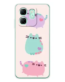 Чохол для Infinix Smart 9 з картинкою «Pusheen тріо» Чохол для Infinix Smart 9 з картинкою «Pusheen тріо»