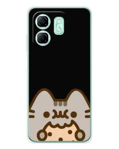 Чехол для Infinix Smart 9 с картинкой «Пушин на черном»