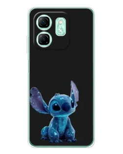 Чехол для Infinix Smart 9 с картинкой «Стич на черном»