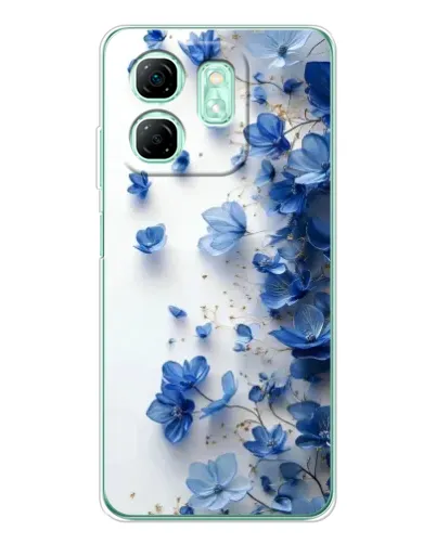 Чехол для Infinix Smart 9 с картинкой «Голубой цветочный каскад»