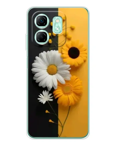Чехол для Infinix Smart 9 с картинкой «Подсолнух и ромашка»