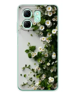 Чехол для Infinix Smart 9 с картинкой «Ветка мелких белых цветов» Чехол для Infinix Smart 9 с картинкой «Ветка мелких белых цветов»