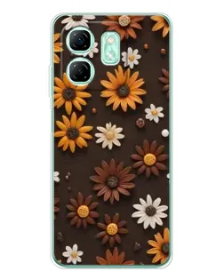 Чехол для Infinix Smart 9 с картинкой «Узор из маленьких подсолнухов» Чехол для Infinix Smart 9 с картинкой «Узор из маленьких подсолнухов»
