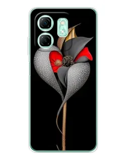 Чехол для Infinix Smart 9 с картинкой «Серебряный фантазийный цветок» Чехол для Infinix Smart 9 с картинкой «Серебряный фантазийный цветок»