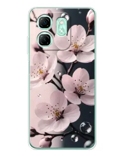 Чехол для Infinix Smart 9 с картинкой «Нежная сакура и капли» Чехол для Infinix Smart 9 с картинкой «Нежная сакура и капли»