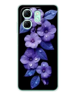 Чехол для Infinix Smart 9 с картинкой «Фиолетовые цветы с росою» Чехол для Infinix Smart 9 с картинкой «Фиолетовые цветы с росою»