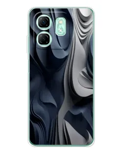 Чехол для Infinix Smart 9 с картинкой «Объемные синие складки» Чехол для Infinix Smart 9 с картинкой «Объемные синие складки»