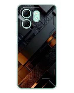 Чехол для Infinix Smart 9 с картинкой «Черные геометрические блоки» Чехол для Infinix Smart 9 с картинкой «Черные геометрические блоки»