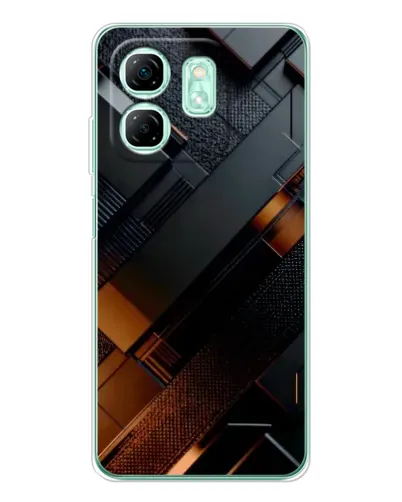 Чехол для Infinix Smart 9 с картинкой «Черные геометрические блоки» Чехол для Infinix Smart 9 с картинкой «Черные геометрические блоки»