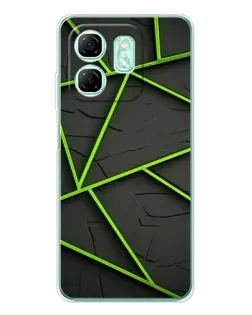 Чехол для Infinix Smart 9 с картинкой «Зеленые геометрические линии» Чехол для Infinix Smart 9 с картинкой «Зеленые геометрические линии»