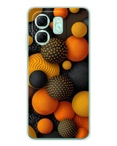 Чехол для Infinix Smart 9 с картинкой «Объемные оранжевые сферы» Чехол для Infinix Smart 9 с картинкой «Объемные оранжевые сферы»