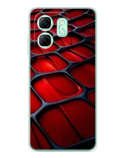 Чехол для Infinix Smart 9 с картинкой «Красная глянцевая сетка» Чехол для Infinix Smart 9 с картинкой «Красная глянцевая сетка»