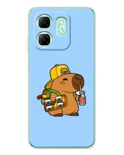 Чехол для Infinix Smart 9 с картинкой «Капибара на скейте» Чехол для Infinix Smart 9 с картинкой «Капибара на скейте»