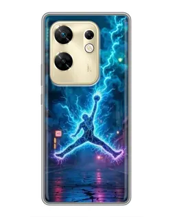 Чохол для Infinix Zero 30 з картинкою «Jordan Gold Jumpman»