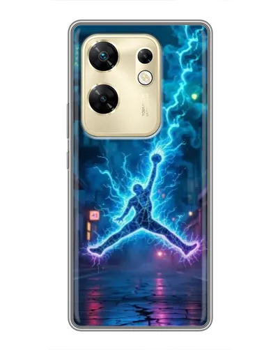 Чехол для Infinix Zero 30 с картинкой «Jordan Gold Jumpman»