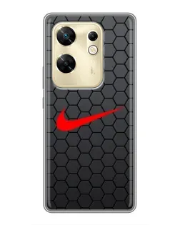 Чехол для Infinix Zero 30 с картинкой «Nike — карбоновая сетка»