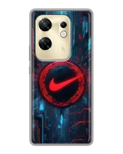 Чехол для Infinix Zero 30 с картинкой «Техногенный стиль Nike»