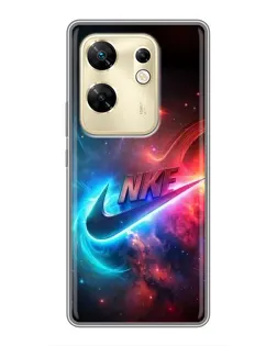 Чехол для Infinix Zero 30 с картинкой «Огненный логотип Nike»