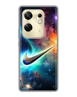 Чехол для Infinix Zero 30 с картинкой «Космический Nike Swoosh»