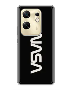 Чехол для Infinix Zero 30 с картинкой «NASA — вертикальный логотип»
