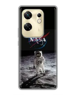 Чехол для Infinix Zero 30 с картинкой «Астронавт на Луне»