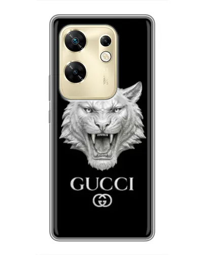 Чохол для Infinix Zero 30 з картинкою «Gucci — срібний лев» Чохол для Infinix Zero 30 з картинкою «Gucci — срібний лев»