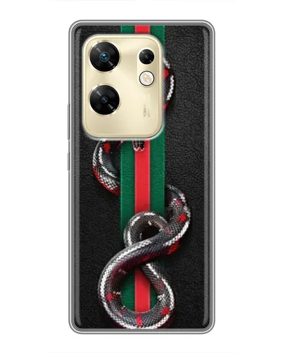 Чехол для Infinix Zero 30 с картинкой «Gucci — змея на полосе» Чехол для Infinix Zero 30 с картинкой «Gucci — змея на полосе»
