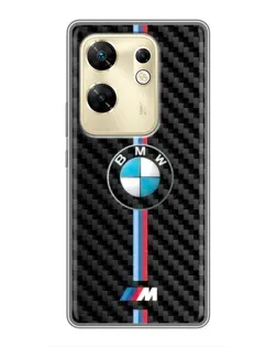 Чехол для Infinix Zero 30 с картинкой «Эмблема BMW и карбон»