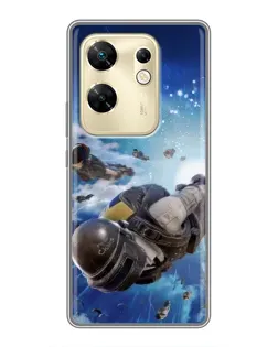 Чохол для Infinix Zero 30 з картинкою «Десант PUBG — стрибок»