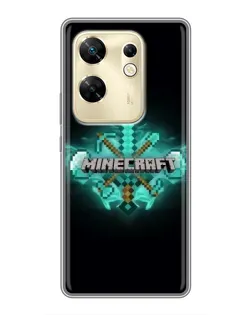 Чохол для Infinix Zero 30 з картинкою «Minecraft Diamond лого»