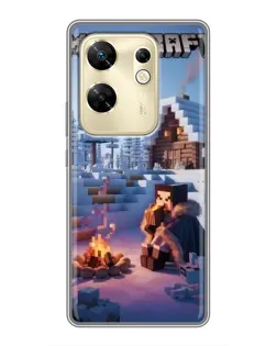 Чохол для Infinix Zero 30 з картинкою «Зимовий Minecraft»