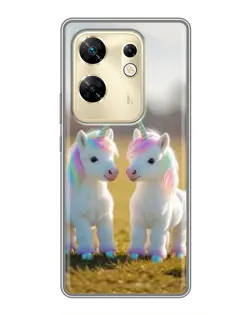 Чехол для Infinix Zero 30 с картинкой «Пара единорогов»