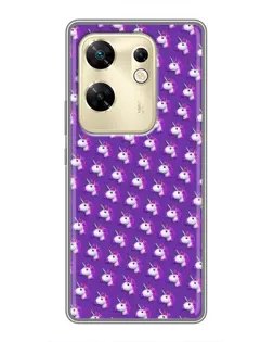 Чехол для Infinix Zero 30 с картинкой «Единороги на фиолетовом»