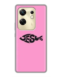 Чехол для Infinix Zero 30 с картинкой «Розовый символ  Jesus»