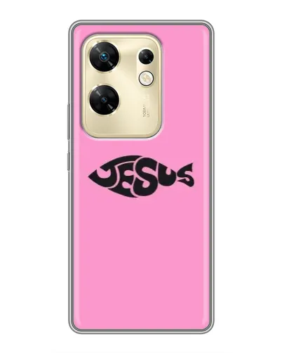 Чехол для Infinix Zero 30 с картинкой «Розовый символ Jesus» Чехол для Infinix Zero 30 с картинкой «Розовый символ Jesus»